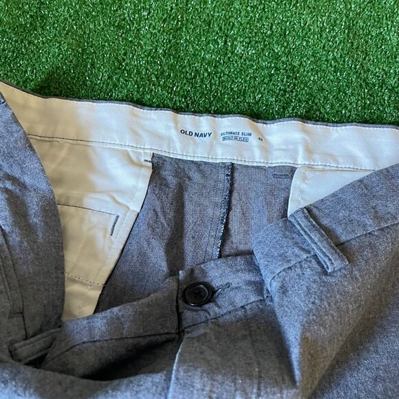 Old Navy Flat Front Ultimate Slim Built-in-flex Chambray Chino Short Size 40 - Picture 7 of 13